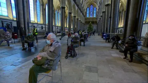 Man sitting in church