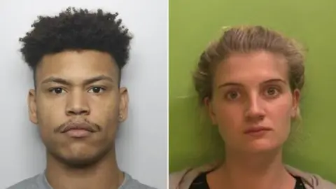 South Yorkshire Police Custody images of Jordan Needham and Courtney Ward