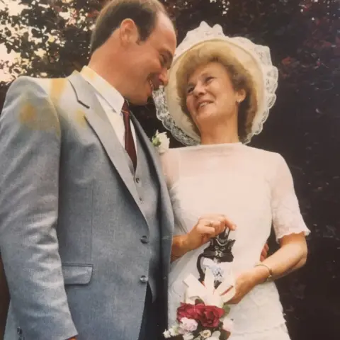 S Gilbert Steve and Jill on their wedding day