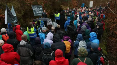 BBC Protestors gather