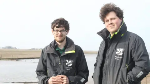 Andrew Capell/National Trust Images Orford Ness gull officers, Angus Barnett and Reuben Denton-Beasley