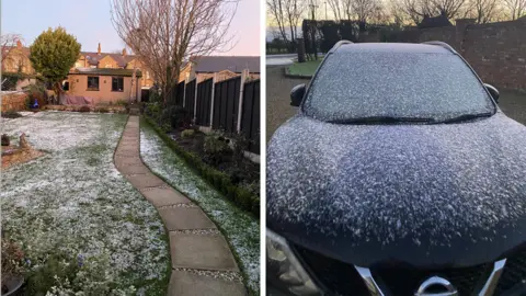 Grant Kane/ Alex Duncan Snow in Richmond in North Yorkshire and Skidby in the East Riding of Yorkshire.