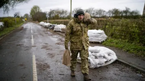 PA Media Soldiers in Doncaster