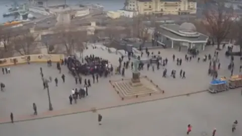 1+1 TV/Utkin TV/YouTube Fake election rally in Odessa, Ukraine, February 2019