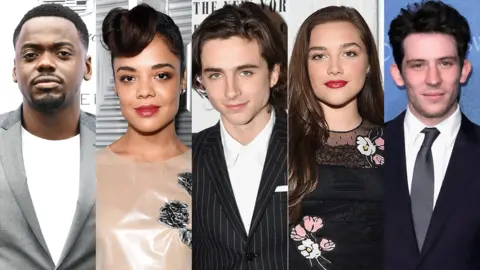 Getty Images Daniel Kaluuya, Tessa Thompson, Timothee Chalamet, Florence Pugh, Josh O'Connor