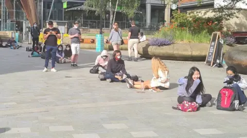 Sheffield's NHS CCG/Twitter People queuing