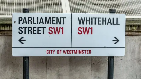 Getty Images Street signs for Parliament Street and Whitehall