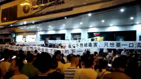 BBC Protest in Wuhan