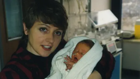 Anne Diamond Anne Diamond and Sebastian at one day old