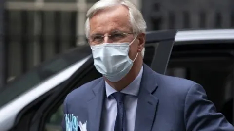 EPA Michel Barnier in Downing Street