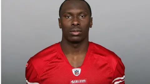 Getty Images Mr Adams, pictured in 2010 when he was on the San Francisco 49ers