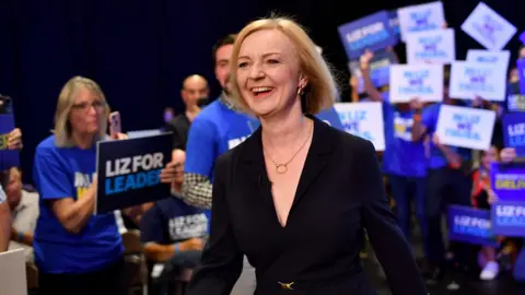 Getty Images Liz Truss at a leadership hustings in Birmingham