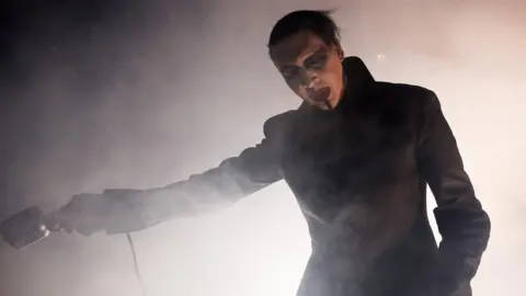 Daniel Boczarski/ GETTY Marilyn Manson performing in Chicago in 2015