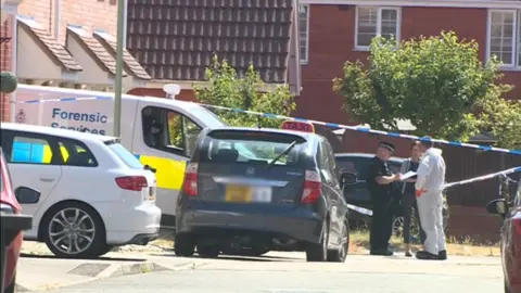 BBC The scene at Underwood Close