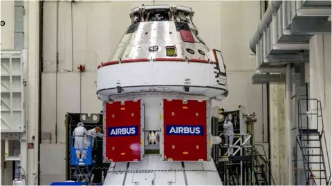 NASA The ESM for the Artemis-1 mission has already been joined to its Orion capsule