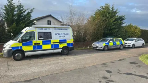 BBC Police vans at Kippford