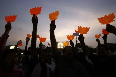 Reuters File pictures of BJP supporters