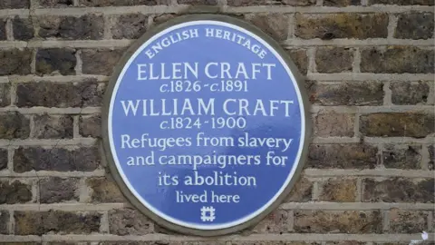 Justin De Souza/English Heritage Blue plaque honouring Ellen and William Craft at 26 Cambridge Grove, Hammersmith