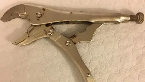 Wiltshire Police Photo of pliers shown as evidence
