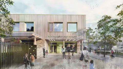 Buntingford First School CG image of school plans