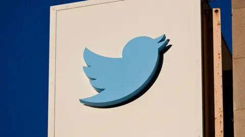 Getty Images Twitter logo on side of building