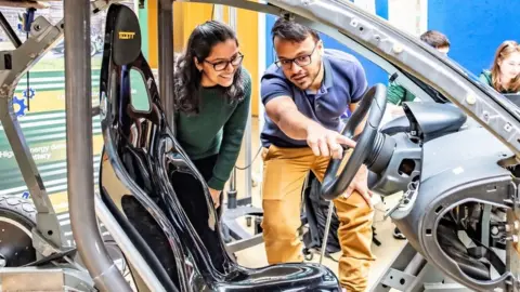 University of Nottingham Racing Team Inside the solar car