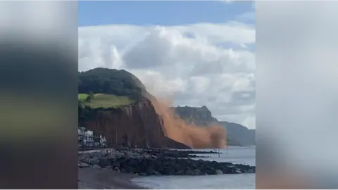 BBC Image of cliff fall