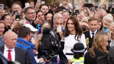 PA Media Catherine during walkabout on The Mall