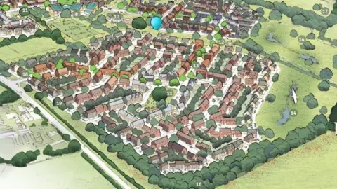 Barton Wilmore Artist's impression of the housing development