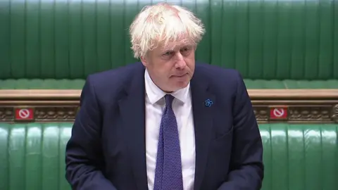 Boris Johnson in the House of Commons