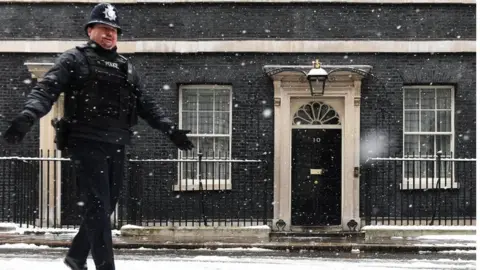 EPA/Andy Rain Downing Street police officer