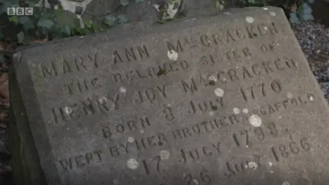 Mary McCracken's gravestone