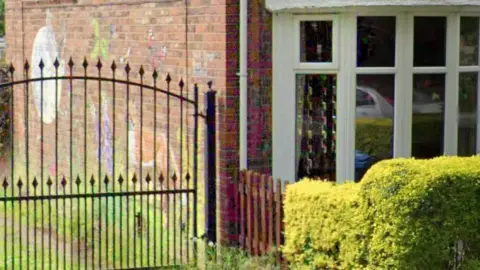 Google A mural off Richmond Avenue showing butterflies