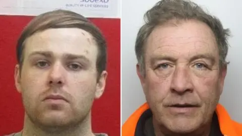 South Yorkshire Police Custody images of Kieran Murphy and Paul Whittingham