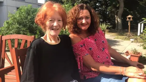 Alicia Burden Trish (left) pictured with daughter Colette last year