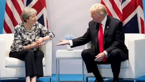 Getty Images US President Donald Trump and British Prime Minister Theresa May