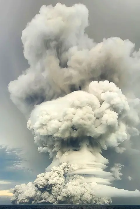 TONGA GEOLOGICAL SERVICES Eruption plume