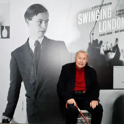 Getty Images Sir Terence Conran at the launch of the Swinging London exhibition at the Fashion and Textile Museum in 2019