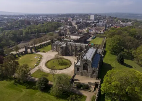 Peter Haygarth Aerial view of Auckland Castle