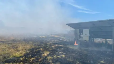 DWFRS Verwood solar farm fire