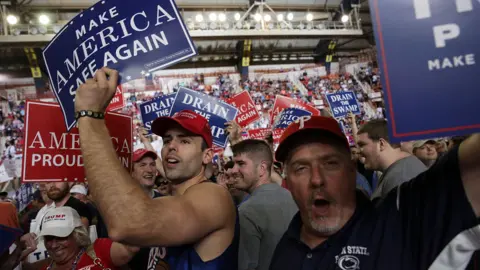 Getty Images Trump supporters in Pennsylvania