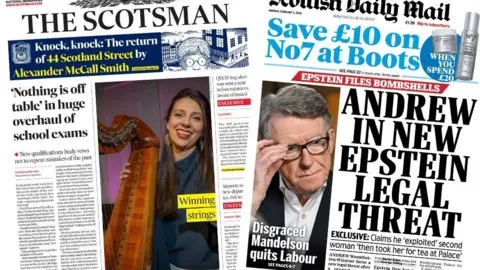 Composite of Scotsman and Daily Mail front pages