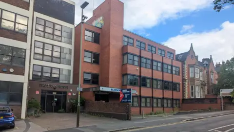 BBC Four-storey buildings in Regent Road in Leicester