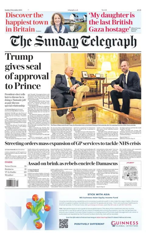 Sunday Telegraph beforehand   leafage   8 December