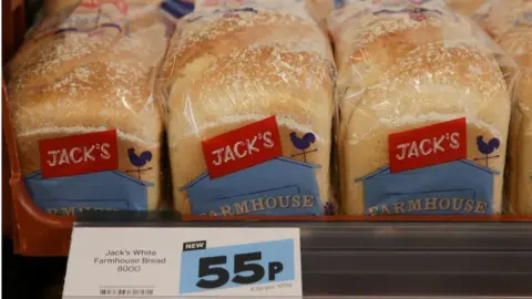 Getty Images Bread on a shelf at Jack's