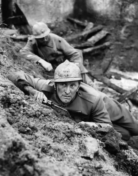 Getty Images Kirk Douglas in the film Paths of Glory in 1957