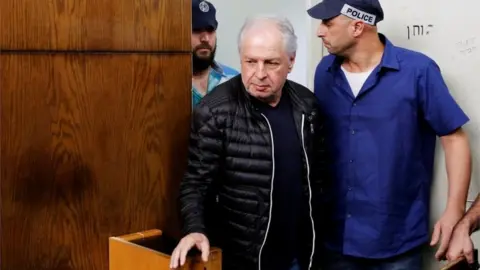 Reuters Shaul Elovitch, Israeli media tycoon, at a remand hearing on 22 February 2019