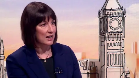 Rachel Reeves speaking on Sunday with Laura Kuenssberg