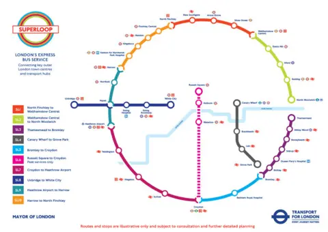 TfL Superloop map