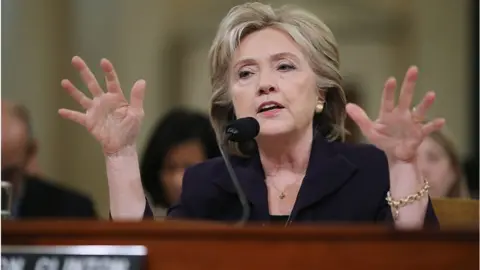 Getty Images Hillary Clinton testifies to the committee investigating the Benghazi attacks in 2015